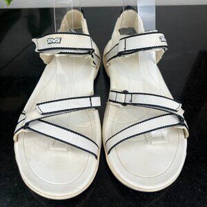 TEVA WOMEN’S VERRA White Black STRAPPY SPORTS SANDALS US 6